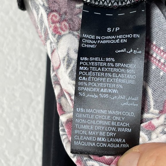 WHBM Pleated Hem Floral Knit Shift Black Dress - Picture 11 of 12